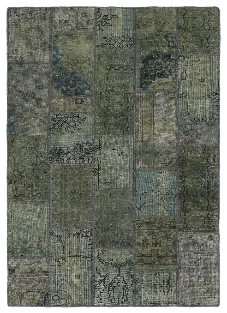 Persisk matta Patchwork 205x144 205x144, Persisk matta Knuten för hand