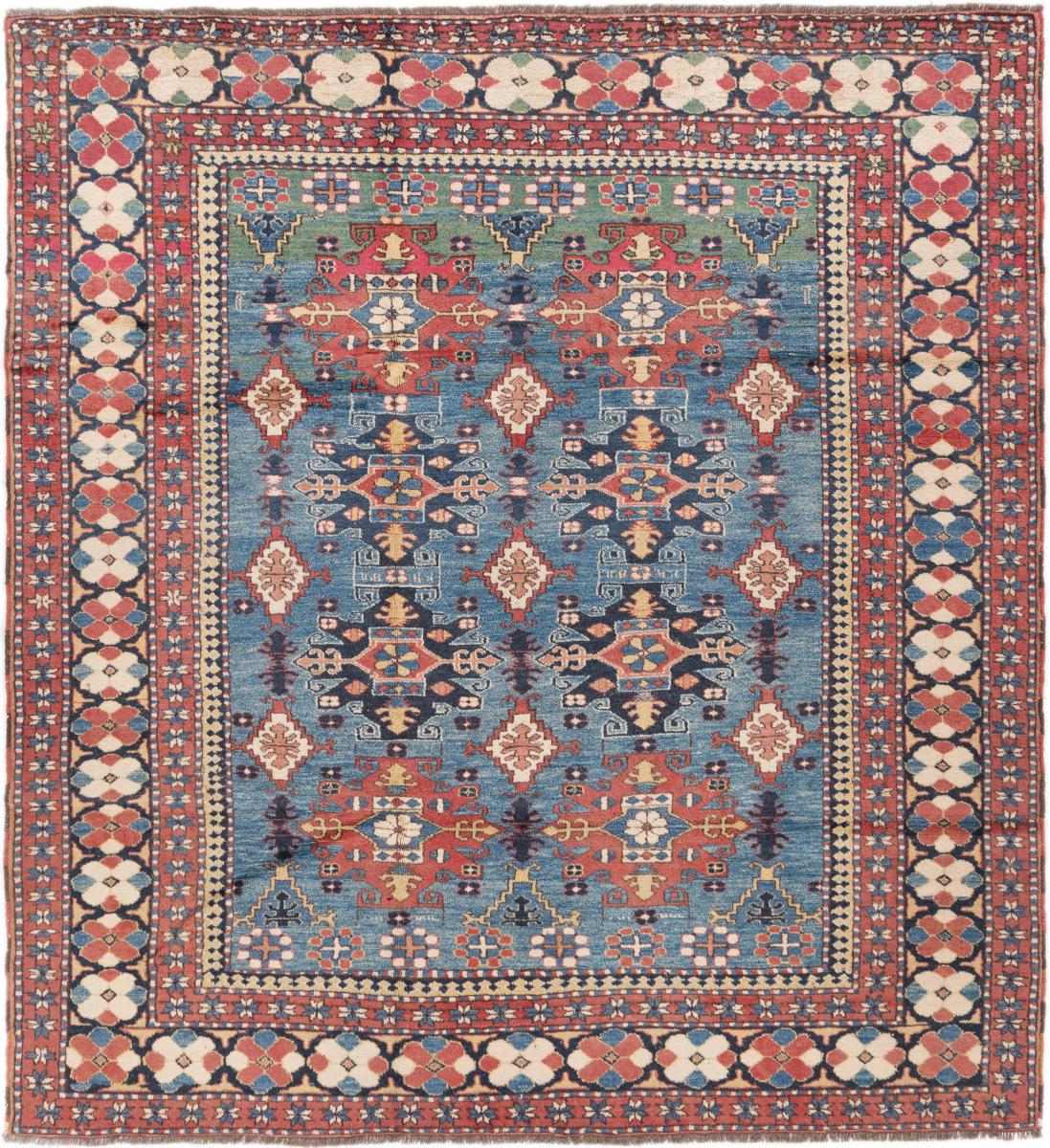 Ρωσικό χαλί Azerbaijan παλαιός 185x182 185x182, Περσικό χαλί Οι κόμποι έγιναν με το χέρι