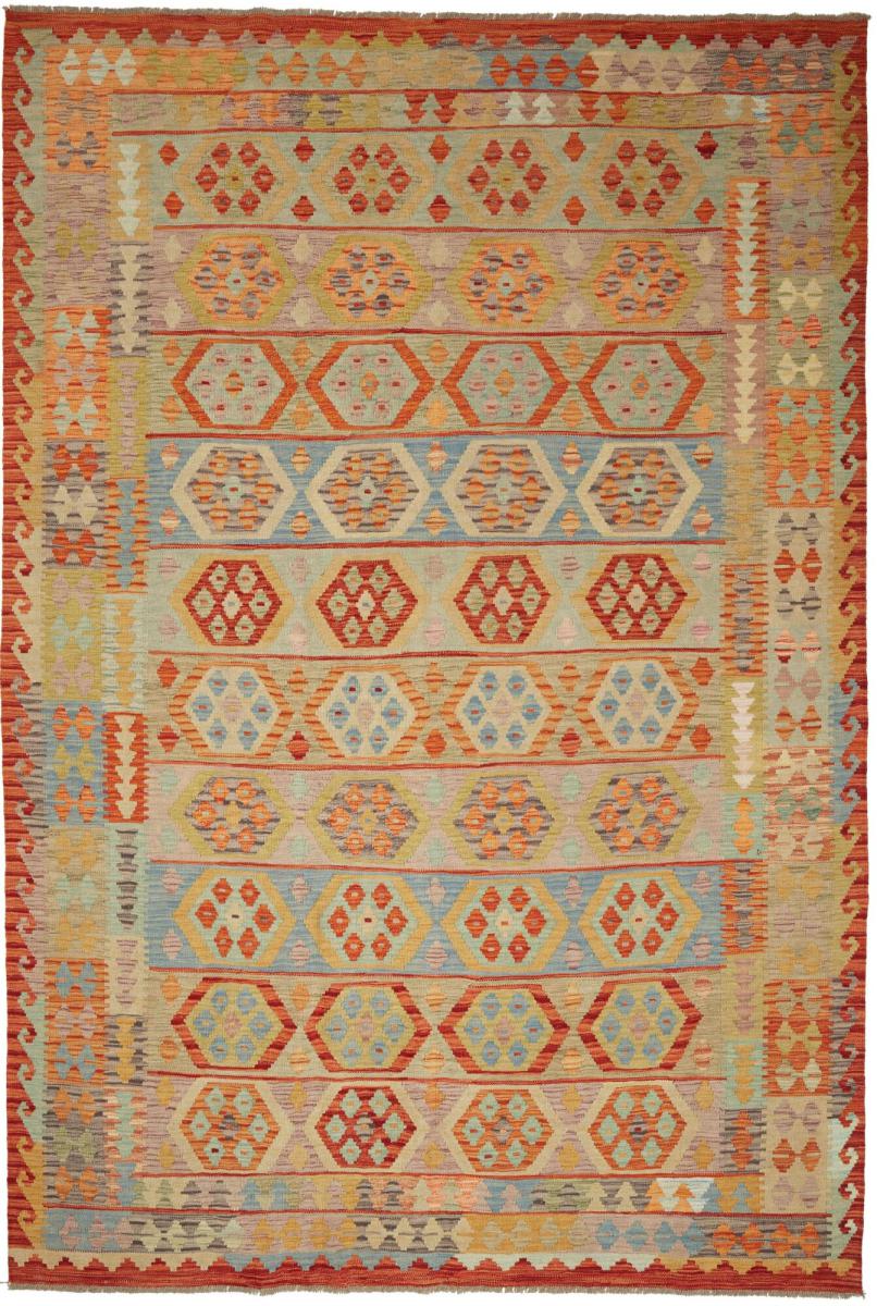 Afghan rug Kilim Afghan 9'7"x6'6" 9'7"x6'6", Persian Rug Woven by hand