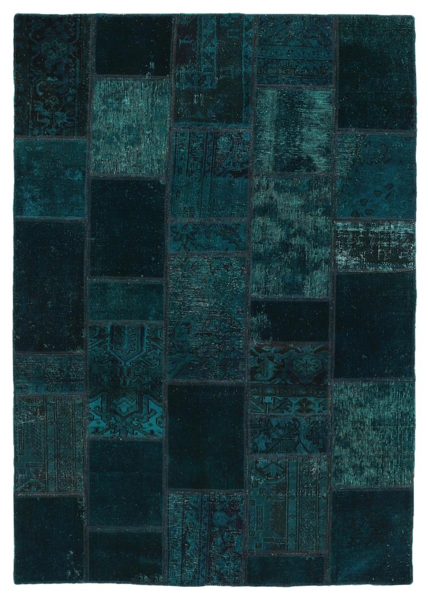 Persisk matta Patchwork 202x142 202x142, Persisk matta Knuten för hand