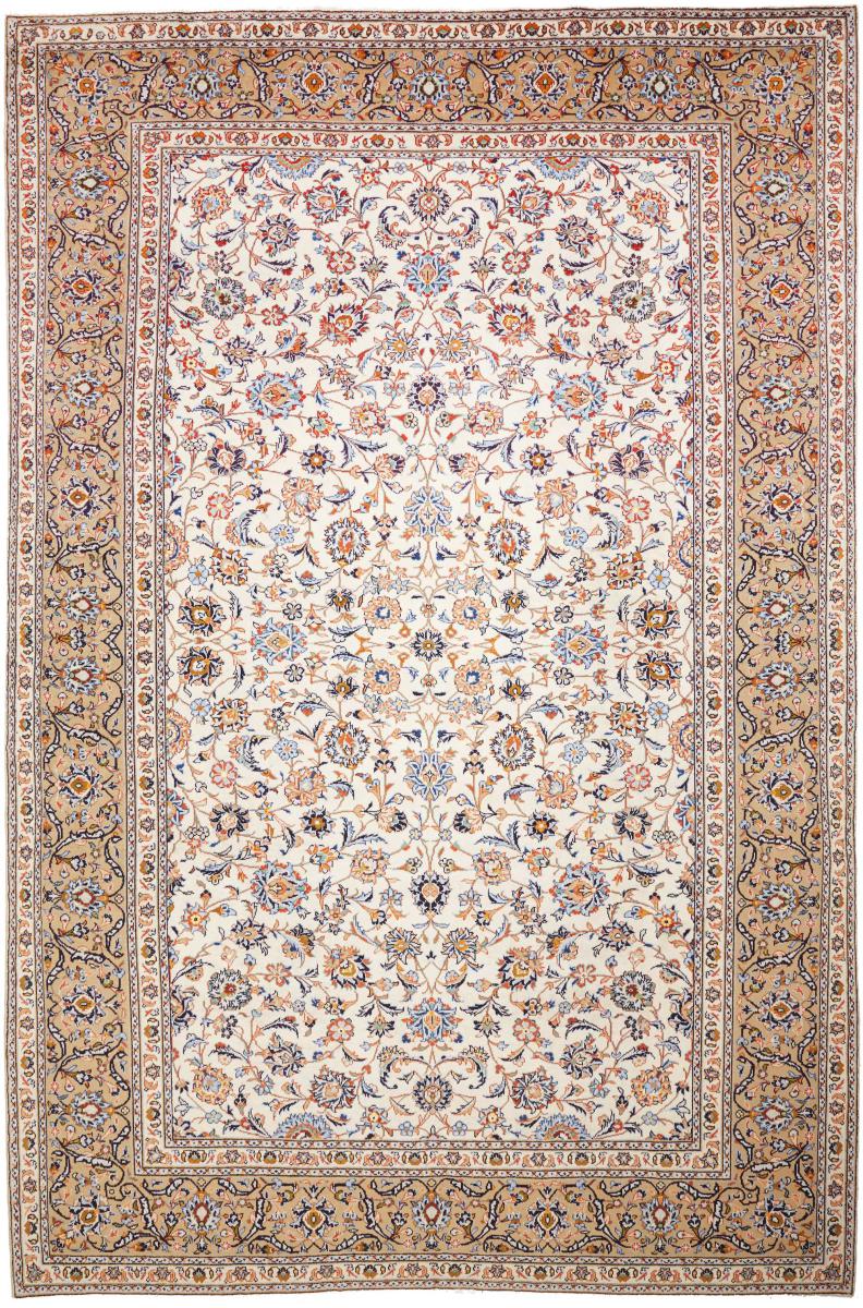 Tapis persan Kashan 369x243 369x243, Tapis persan Noué à la main