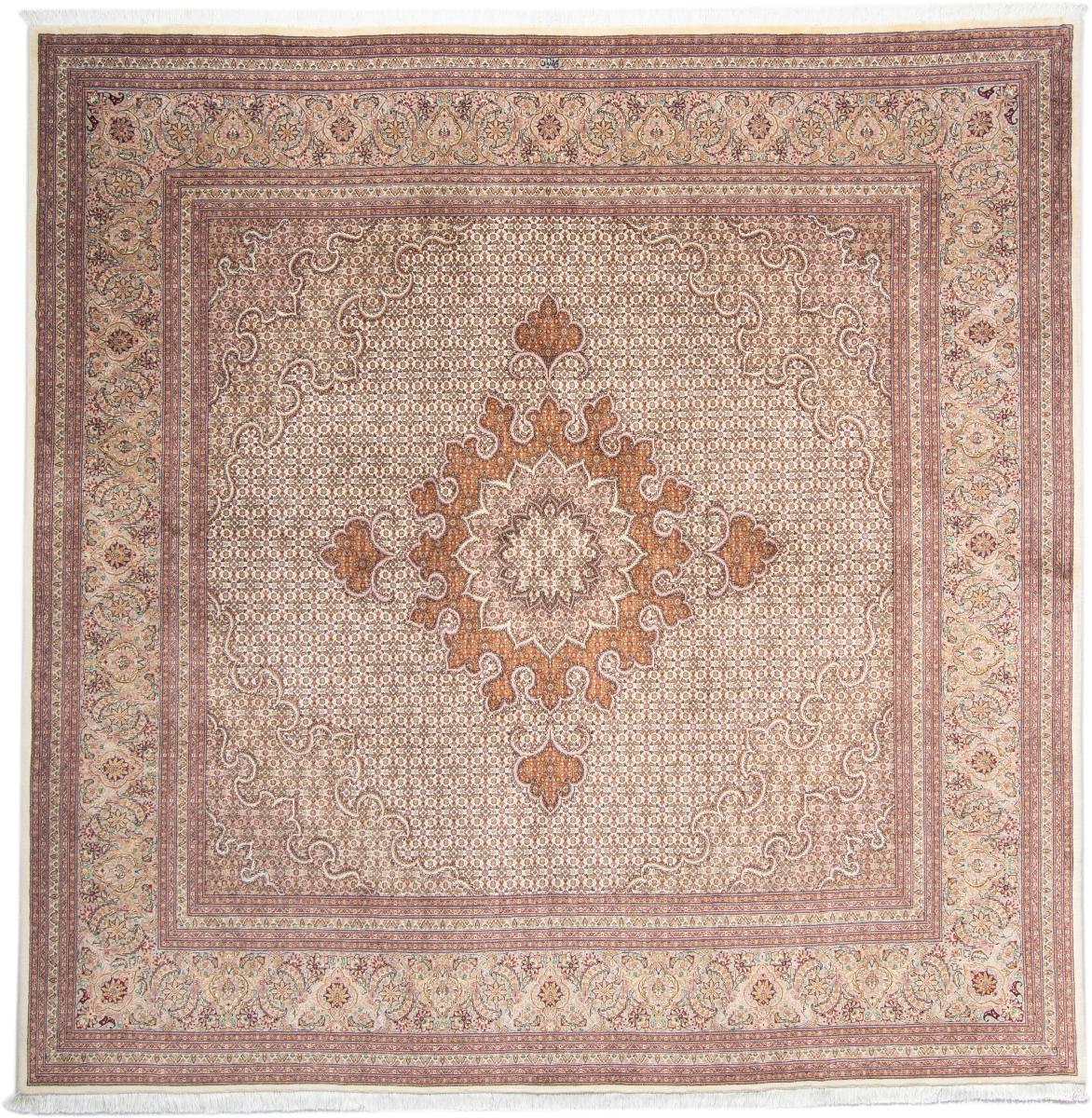 Tapete persa Tabriz 50Raj 252x252 252x252, Tapete persa Atado à mão