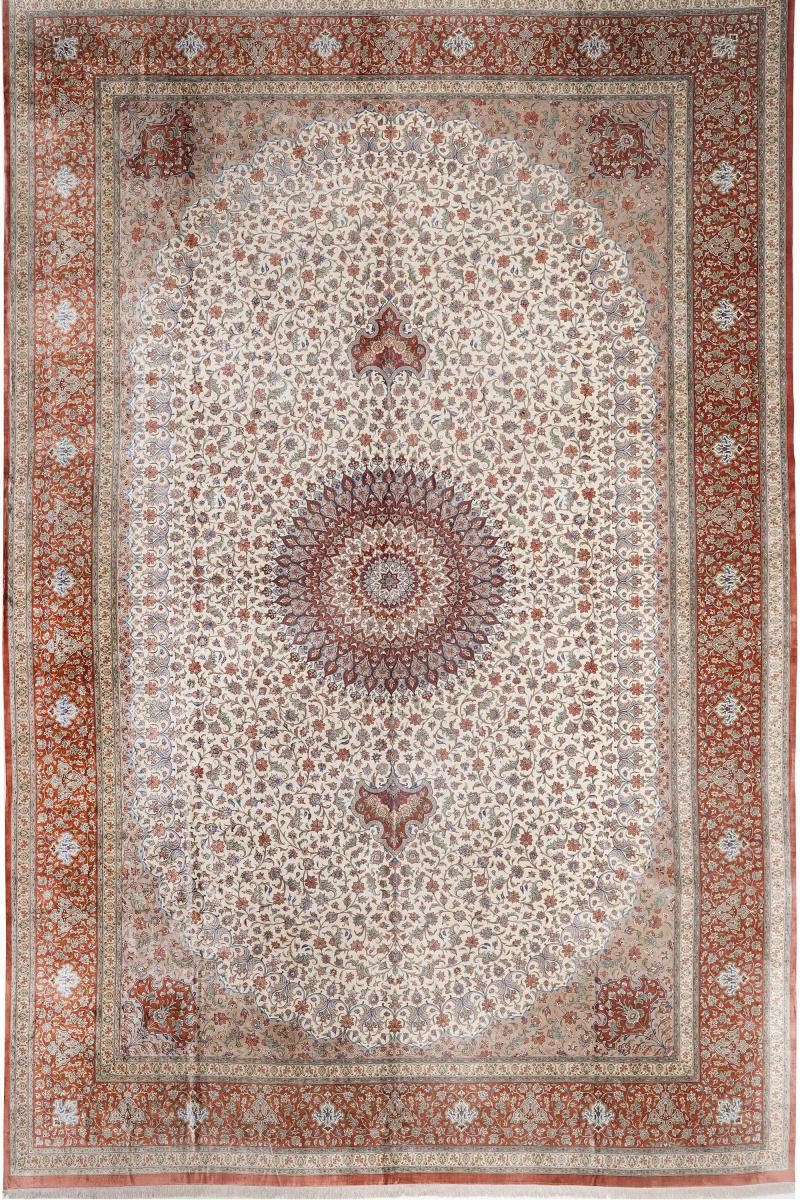 Alfombra persa Ghom de Seda 621x393 621x393, Alfombra persa Anudado a mano