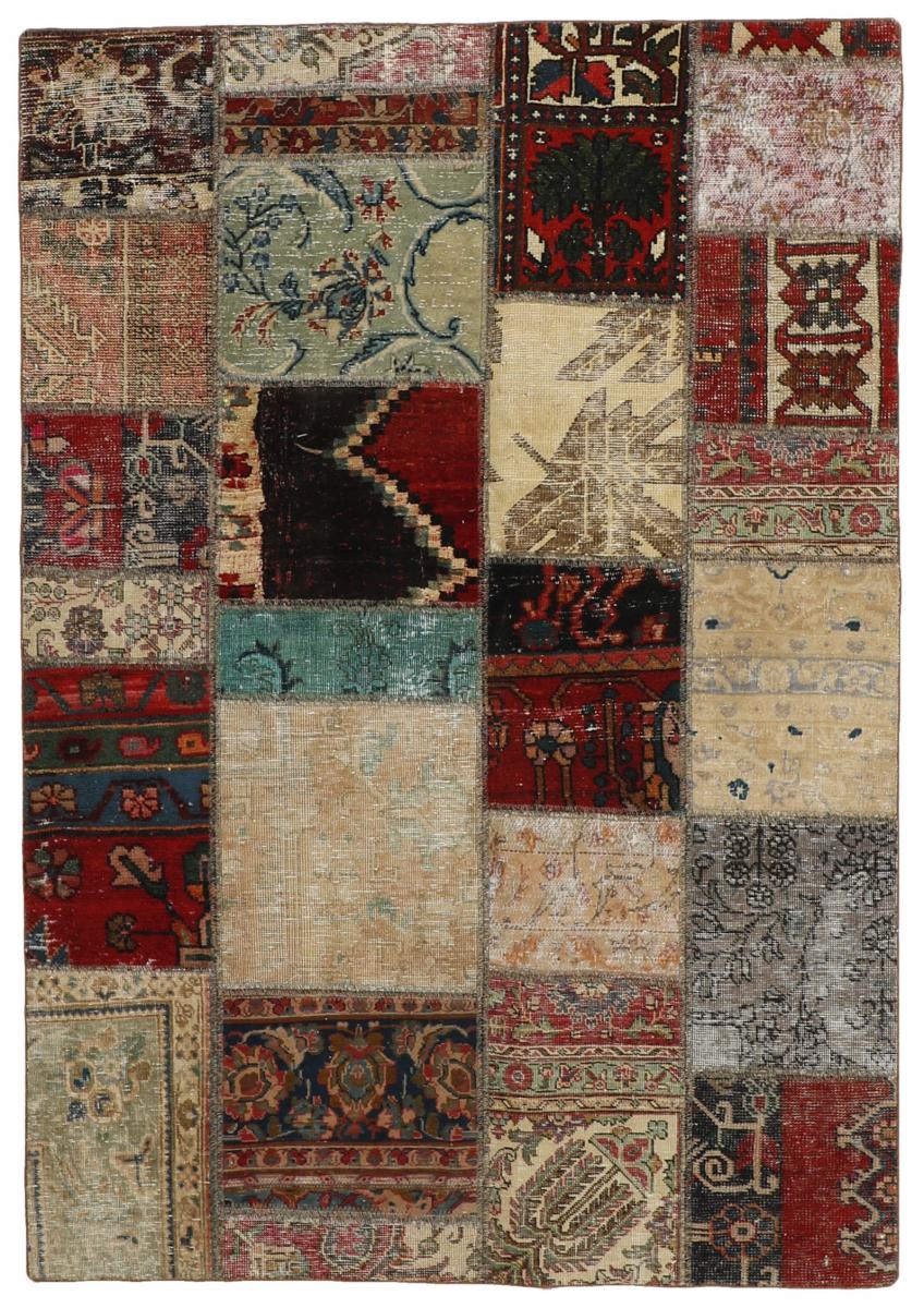 Perzsa szőnyeg Patchwork 196x143 196x143, Perzsa szőnyeg Kézzel csomózva