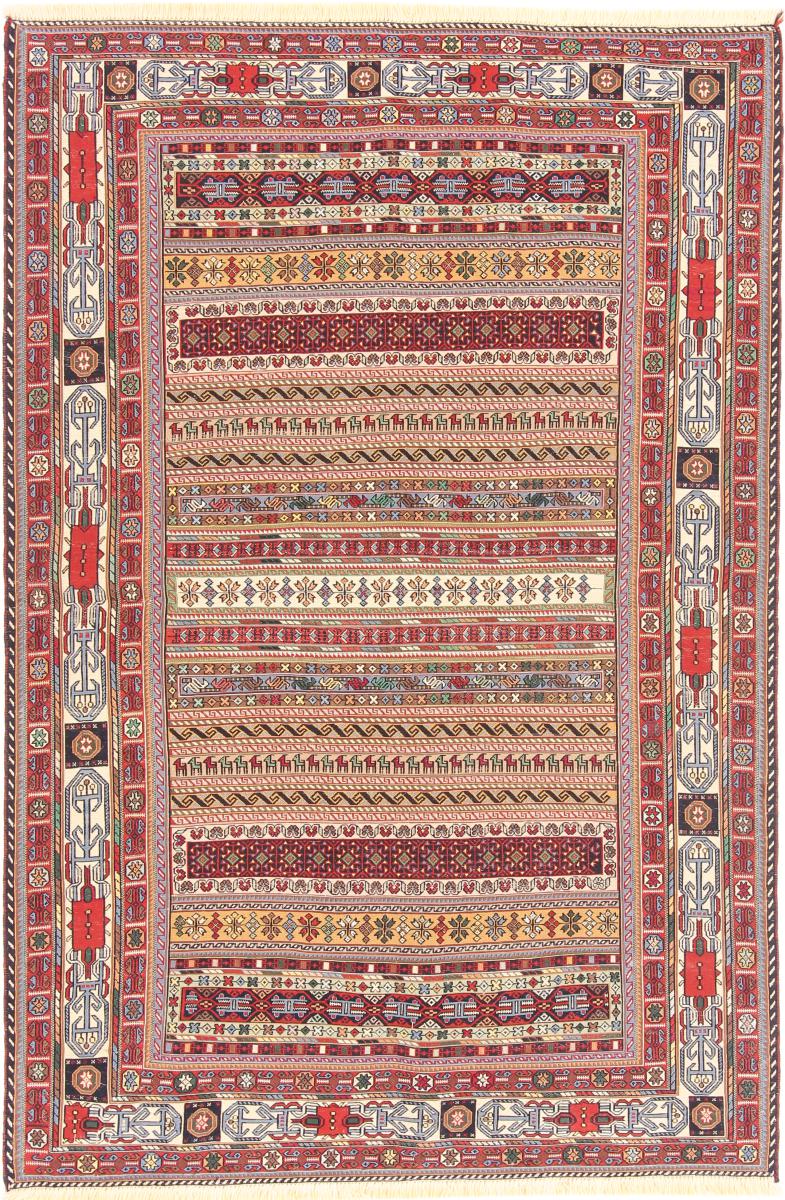 Tapete persa Kilim Soozani 195x131 195x131, Tapete persa Tecido à mão