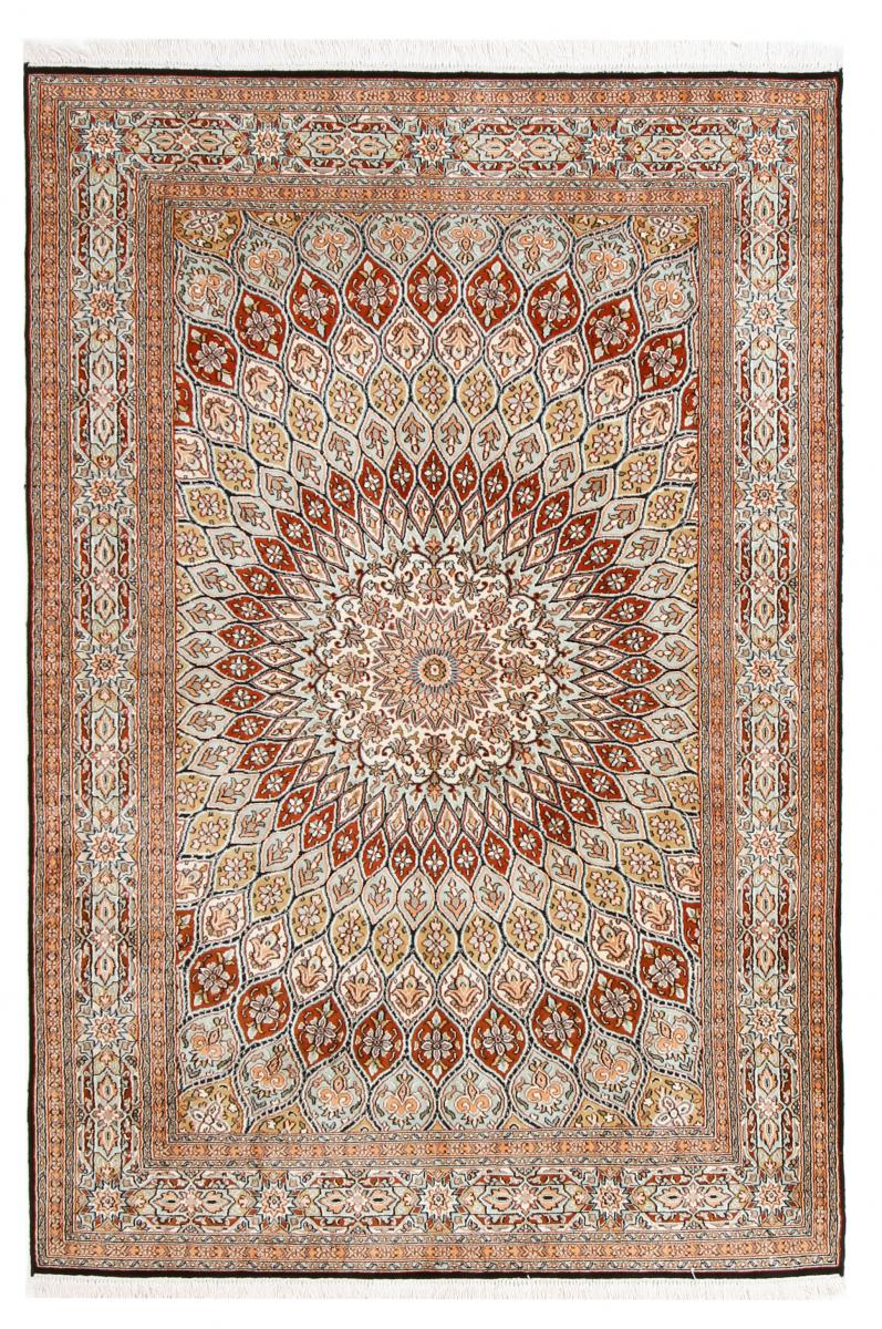 Tapete indiano Kashmir Pura Seda 187x126 187x126, Tapete persa Atado à mão