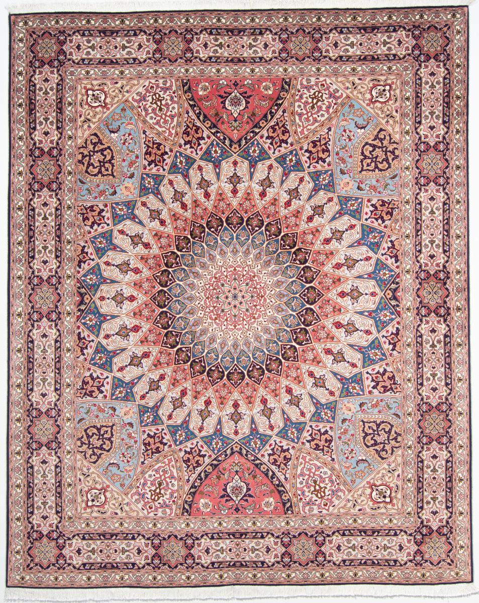 Tapete persa Tabriz 50Raj 256x203 256x203, Tapete persa Atado à mão