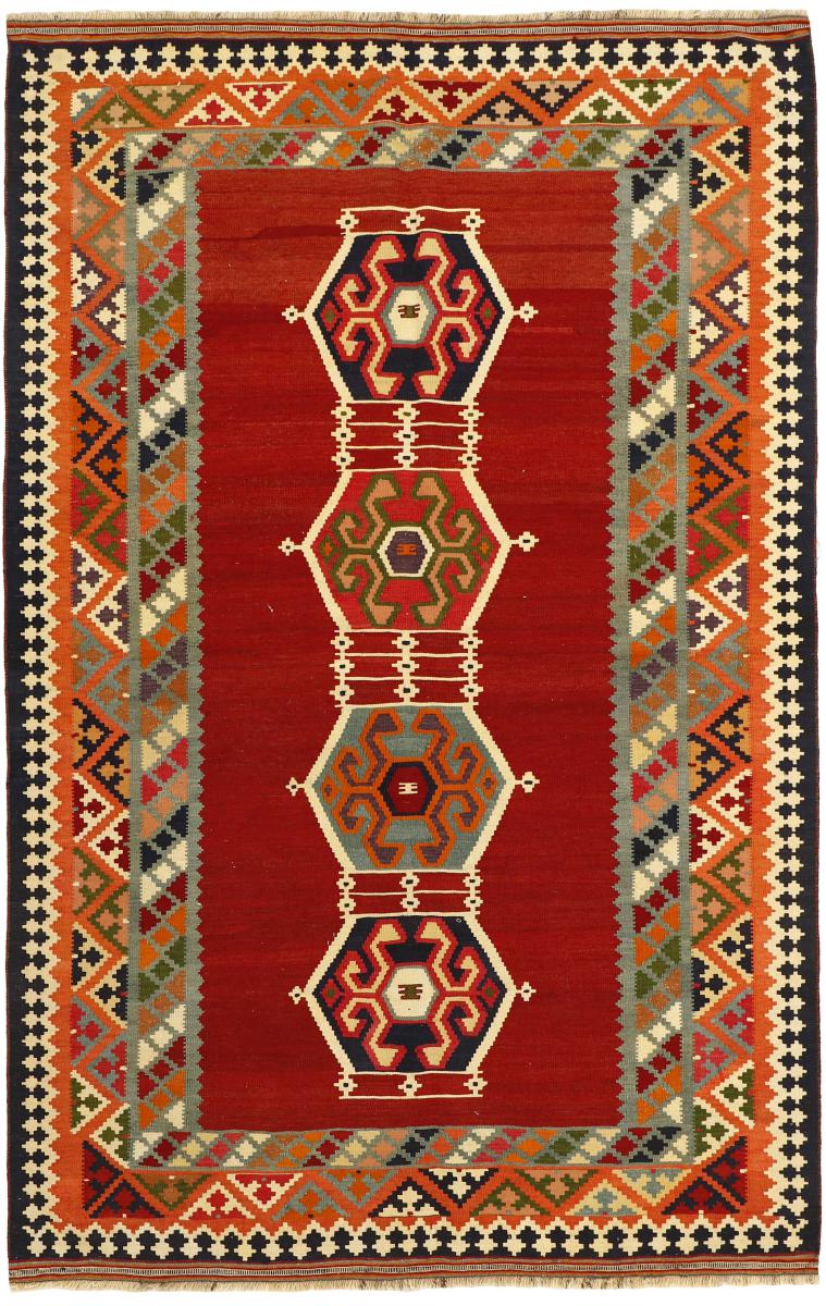 Tapete persa Kilim Fars Heritage 8'2"x5'4" 8'2"x5'4", Tapete persa Tecido à mão