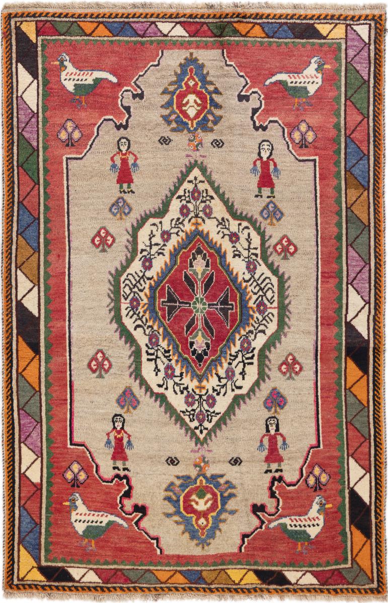 Persian Rug Persian Gabbeh Ghashghai 198x128 198x128, Persian Rug Knotted by hand