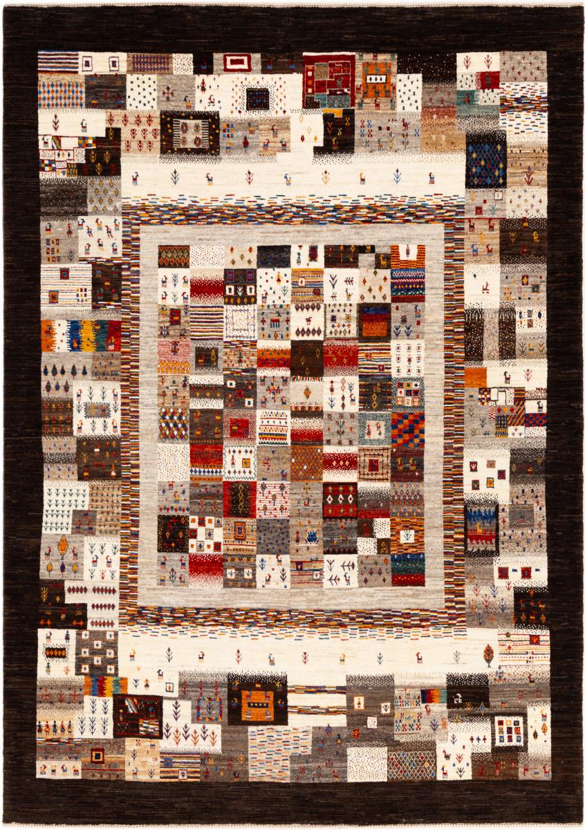 Tapis persan Persan Gabbeh Loribaft Nowbaft 250x177 250x177, Tapis persan Noué à la main