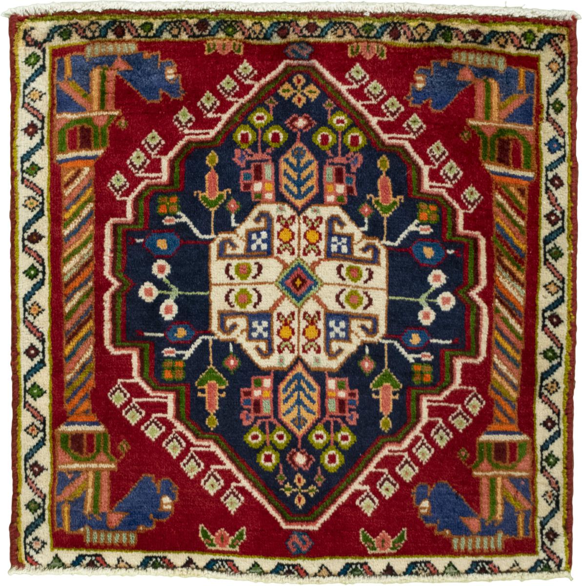 Perzisch tapijt Shiraz 59x61 59x61, Perzisch tapijt Handgeknoopte