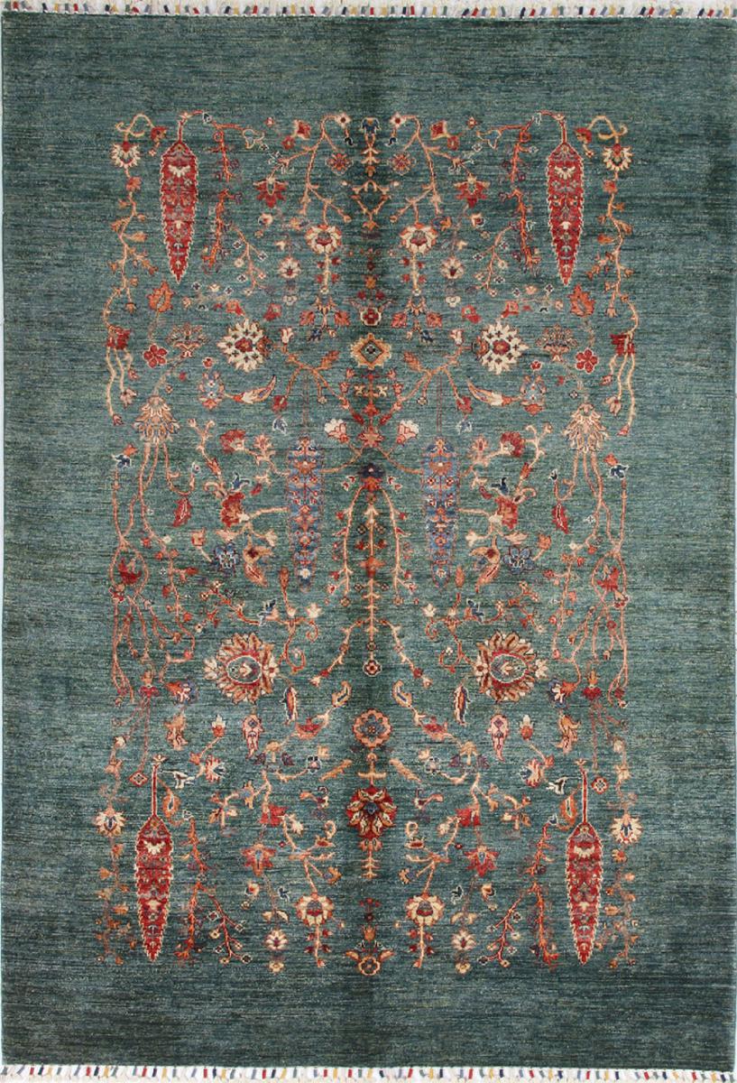 Afghan rug Arijana Klassik 8'0"x5'7" 8'0"x5'7", Persian Rug Knotted by hand