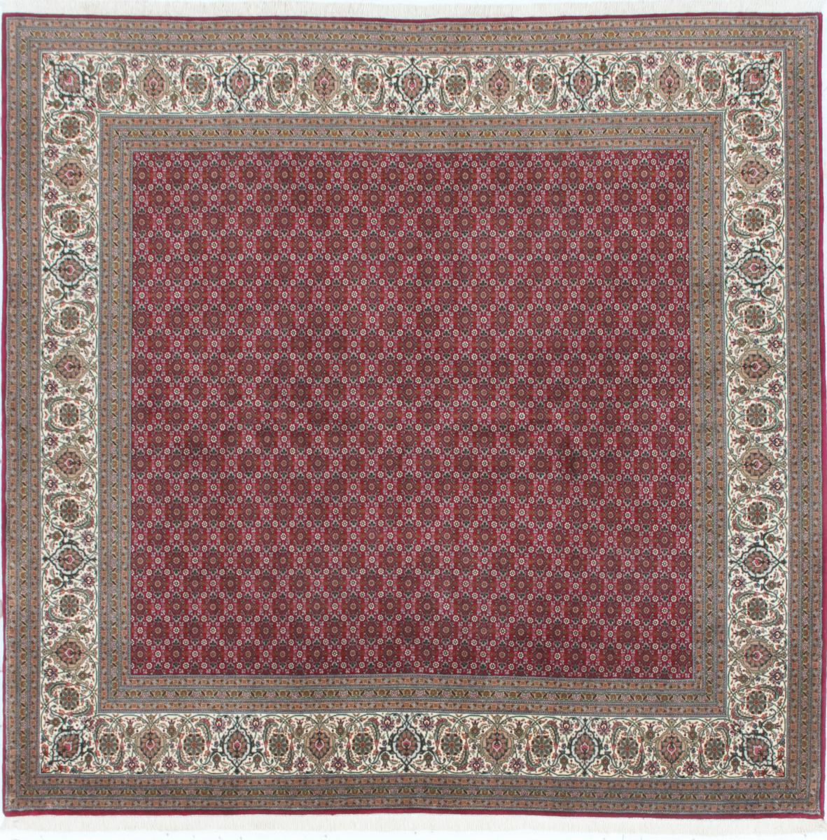 Tapete persa Tabriz 50Raj 206x201 206x201, Tapete persa Atado à mão