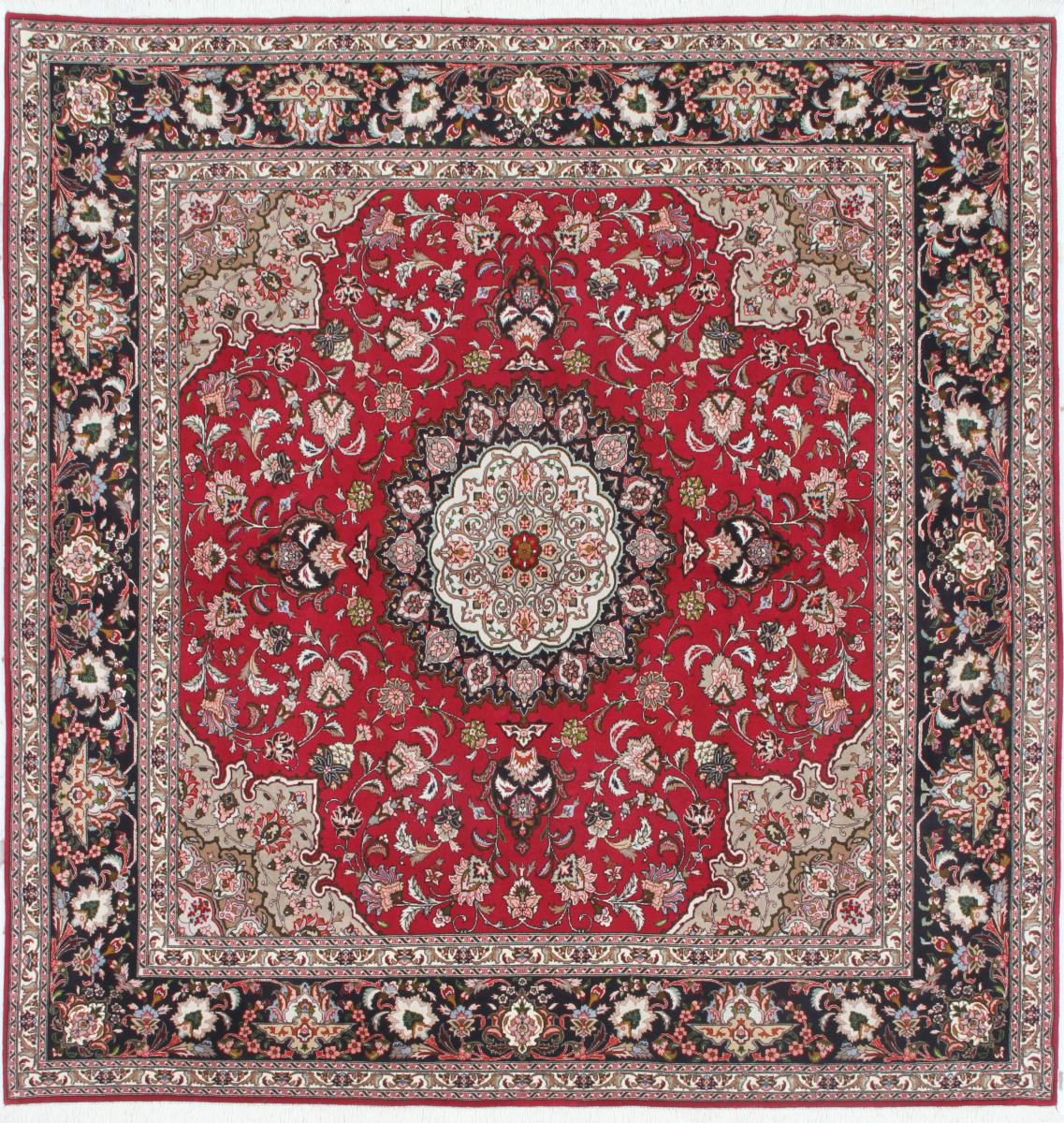 Tapete persa Tabriz 50Raj 205x204 205x204, Tapete persa Atado à mão