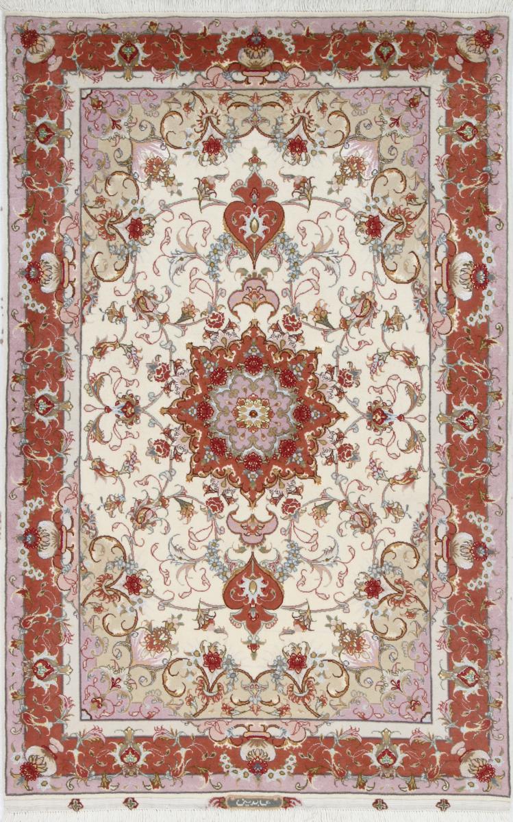 Tapete persa Tabriz 50Raj 159x102 159x102, Tapete persa Atado à mão