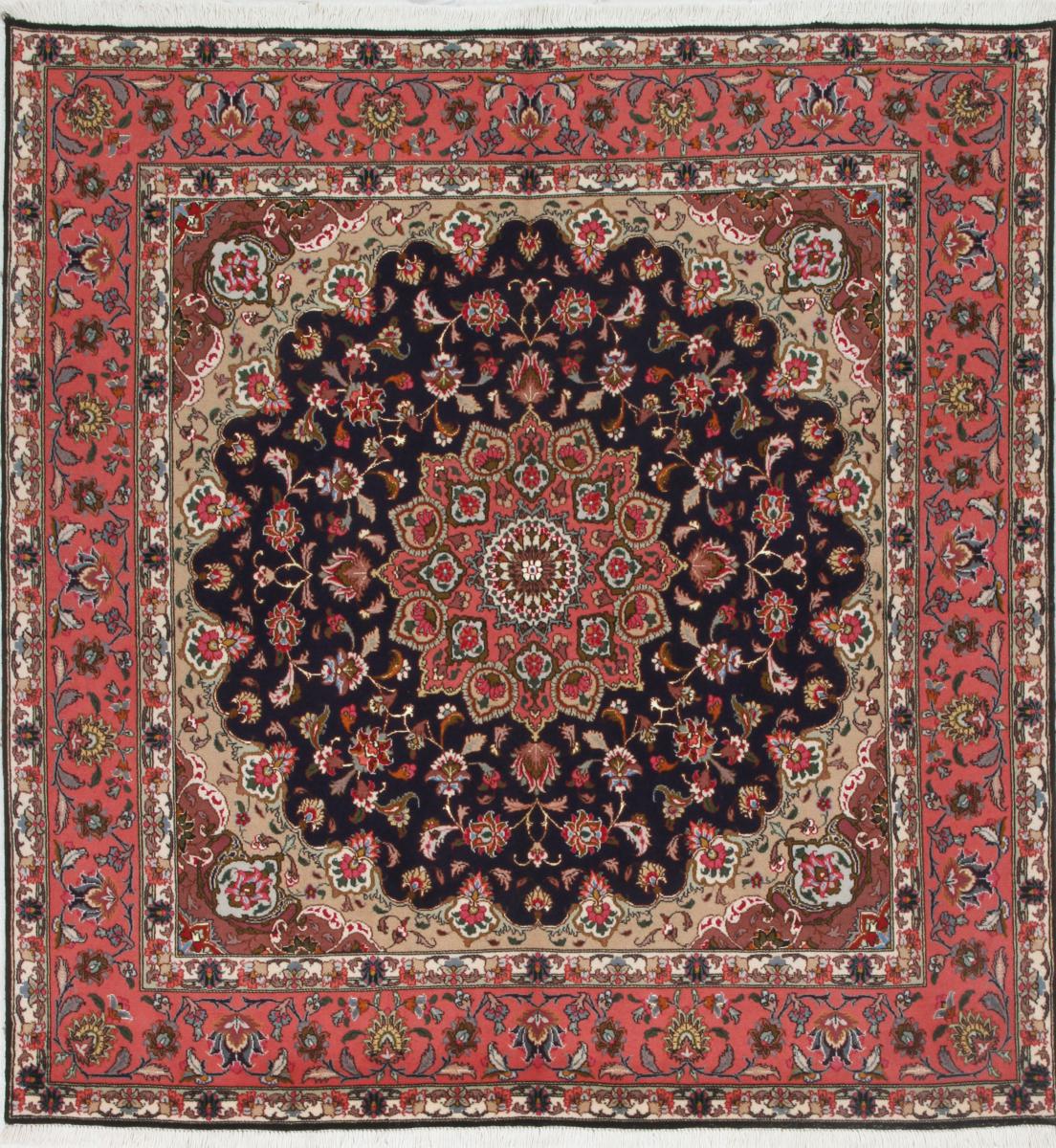 Tapete persa Tabriz 50Raj 157x151 157x151, Tapete persa Atado à mão