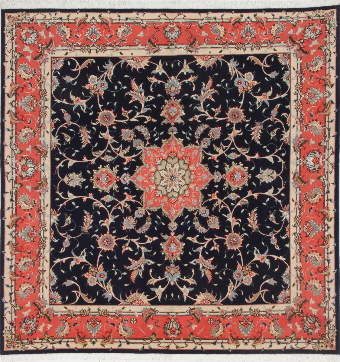 Tapete persa Tabriz 50Raj 149x149 149x149, Tapete persa Atado à mão