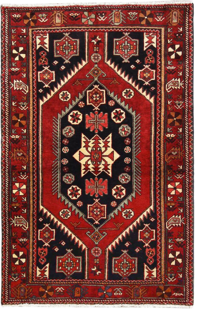 Persian Rug Hamadan 7'1"x4'7" 7'1"x4'7", Persian Rug Knotted by hand