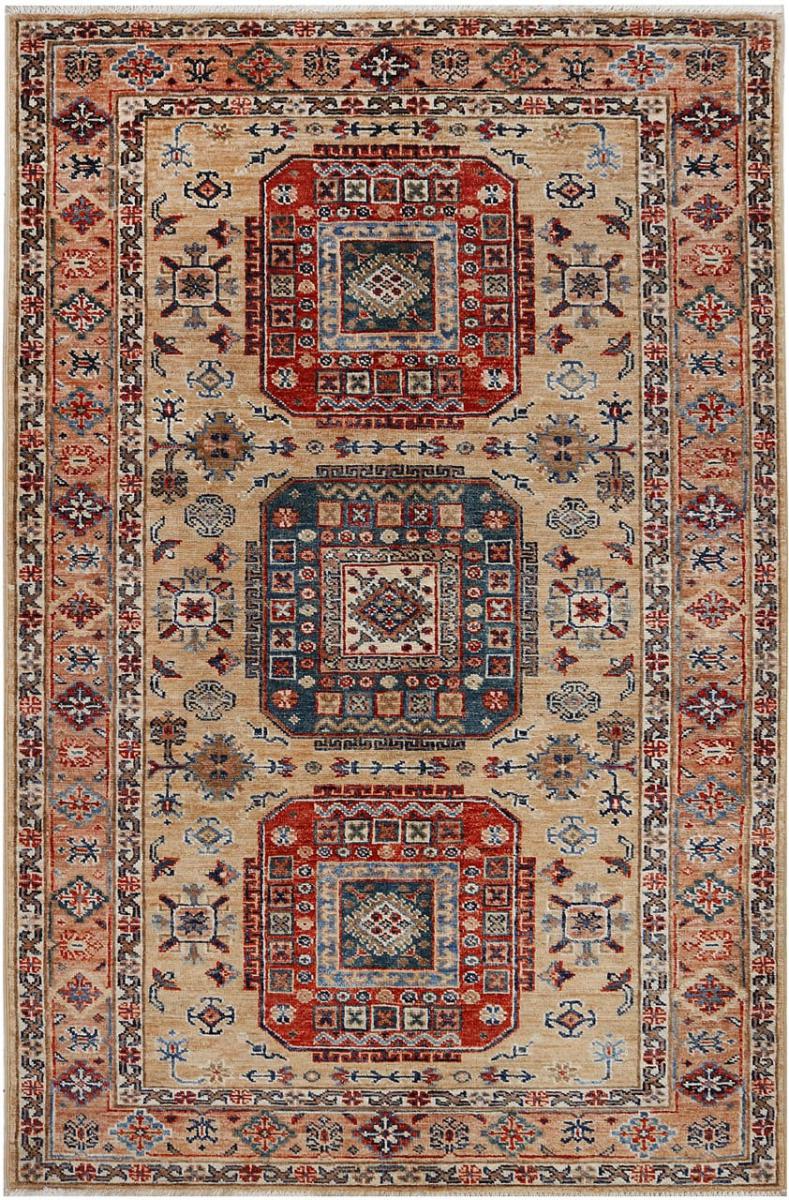 Pakistani rug Kazak Ghazni 5'1"x3'4" 5'1"x3'4", Persian Rug Knotted by hand