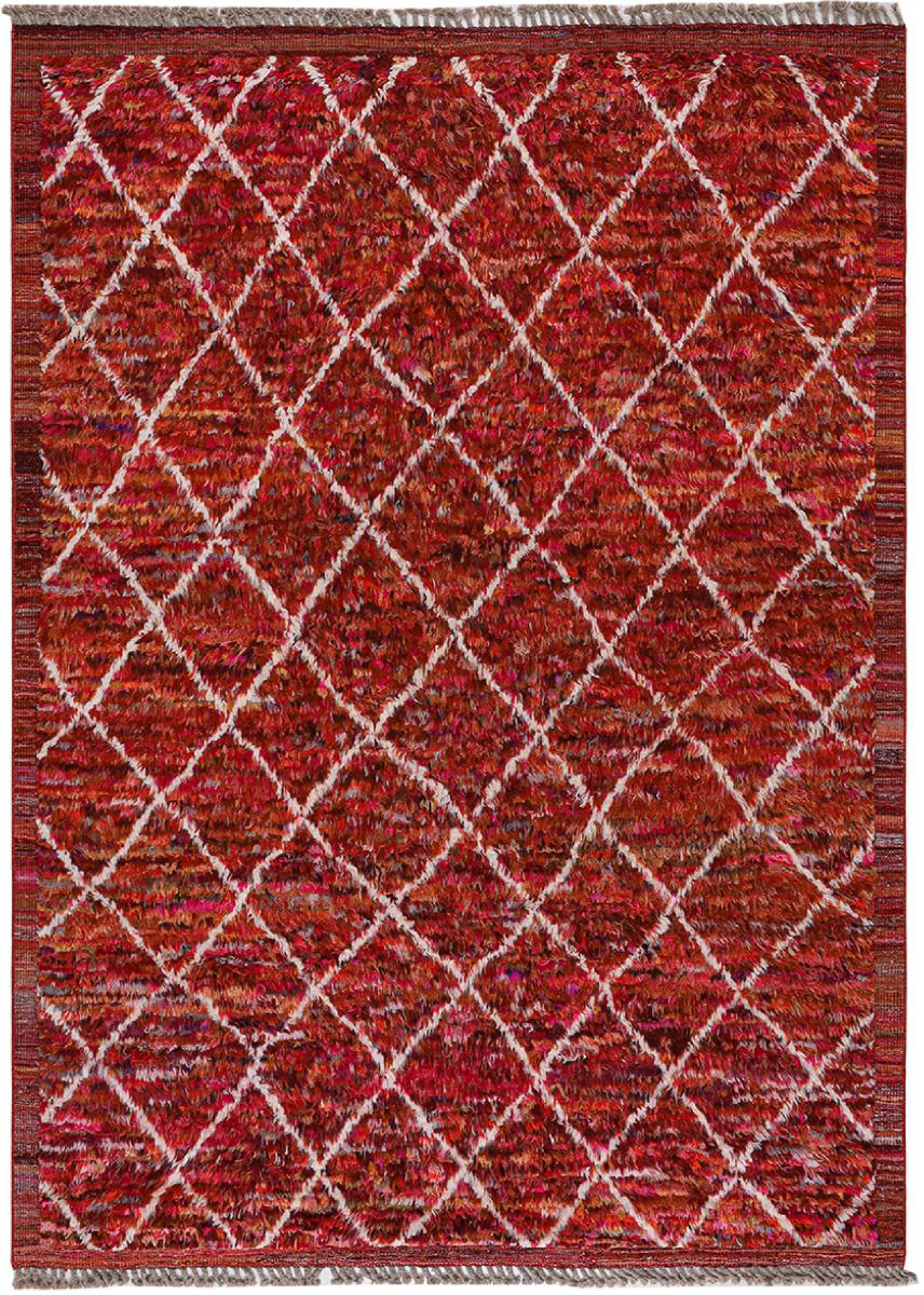 アフガンカーペット Berber Maroccan 10'0"x7'2" 10'0"x7'2",  ペルシャ絨毯 手織り