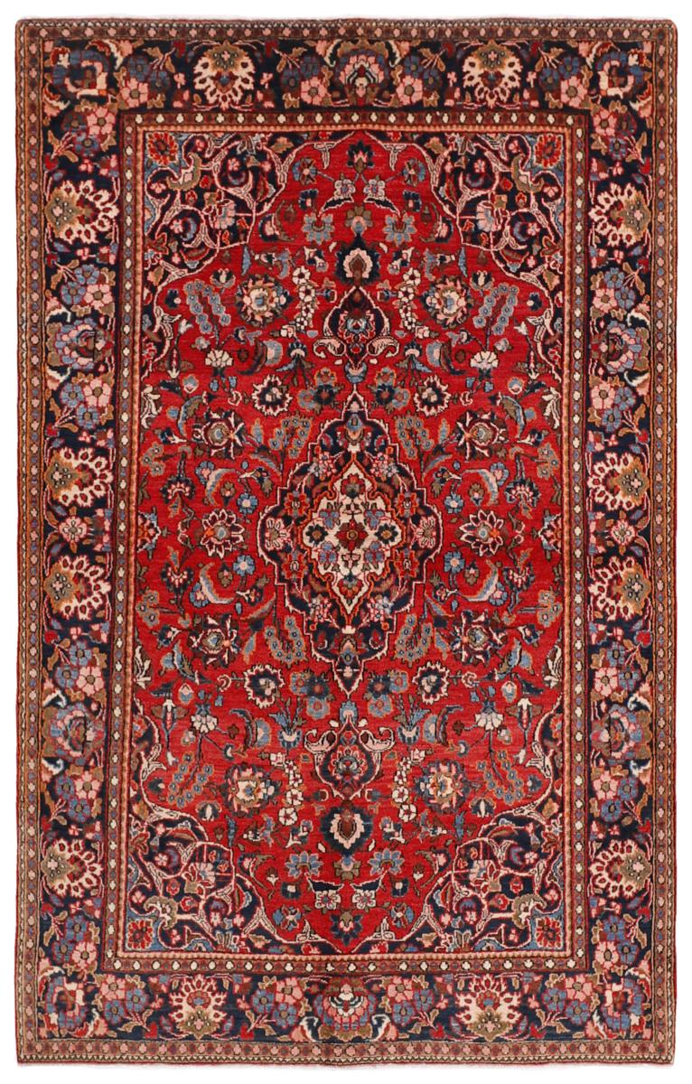 Tapis persan Kashan 202x128 202x128, Tapis persan Noué à la main