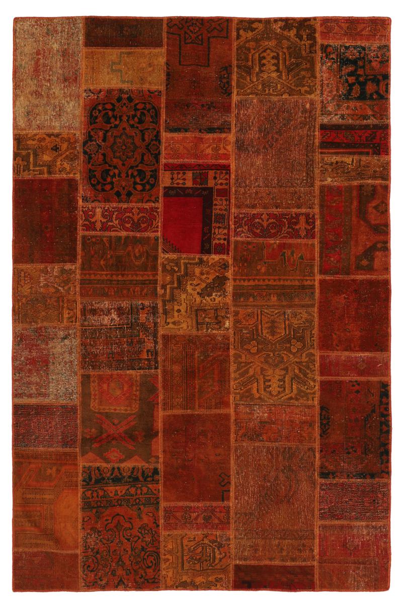 Persisk matta Patchwork 303x201 303x201, Persisk matta Knuten för hand