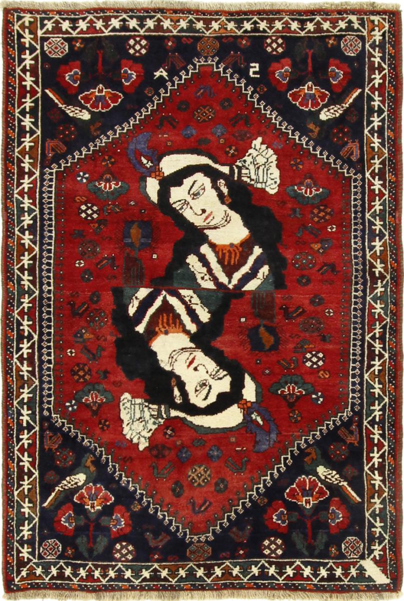 Persisk matta Ghashghai 183x124 183x124, Persisk matta Knuten för hand