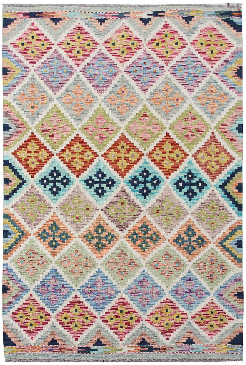 Tapete afegão Kilim Afegão 6'2"x4'2" 6'2"x4'2", Tapete persa Tecido à mão