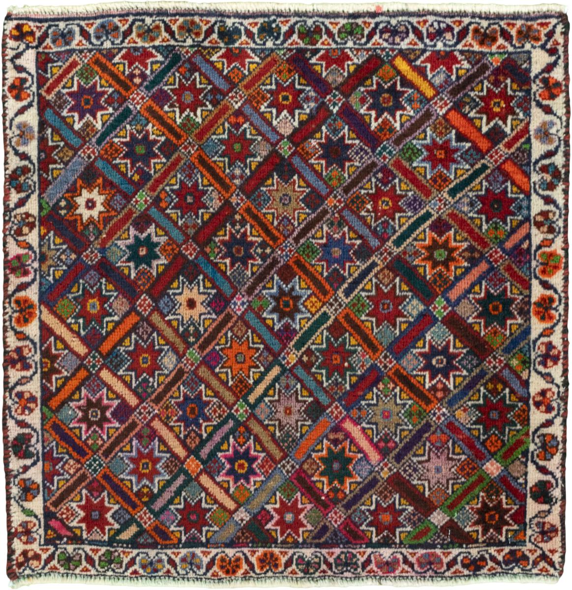 Persian Rug Shiraz 60x58 60x58, Persian Rug Knotted by hand