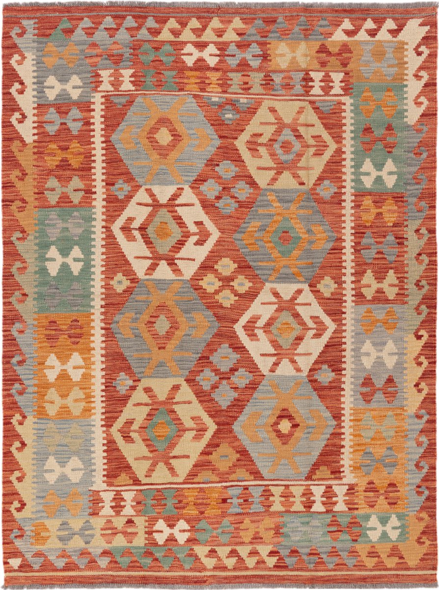 Afghansk teppe Kelim Afghan 174x132 174x132, Persisk teppe Håndvevd