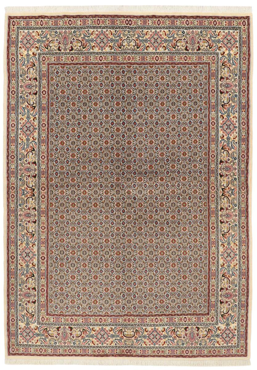 Persian Rug Moud Mahi 7'9"x5'5" 7'9"x5'5", Persian Rug Knotted by hand