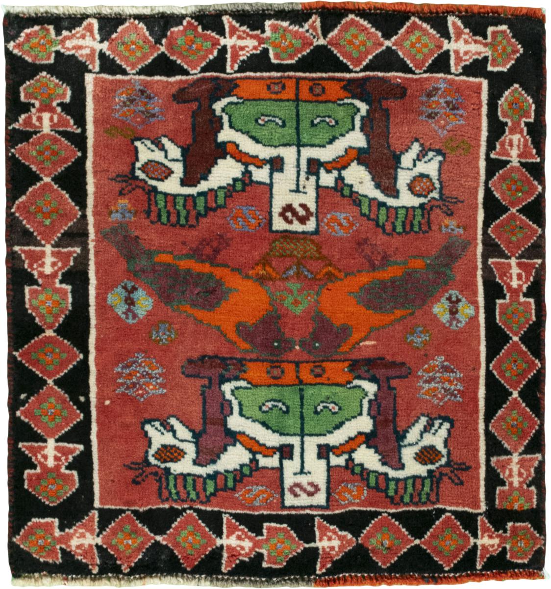 Persian Rug Shiraz 61x58 61x58, Persian Rug Knotted by hand