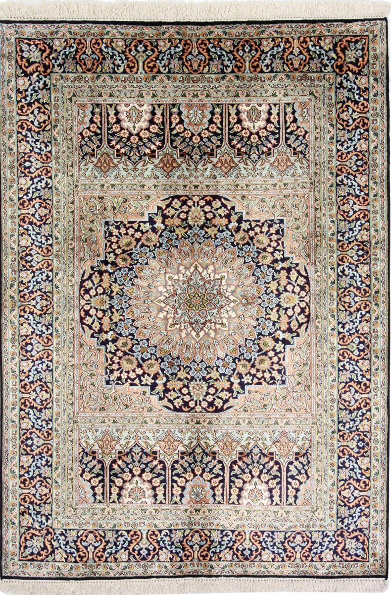 Tapete indiano Kashmir Seda 186x121 186x121, Tapete persa Atado à mão