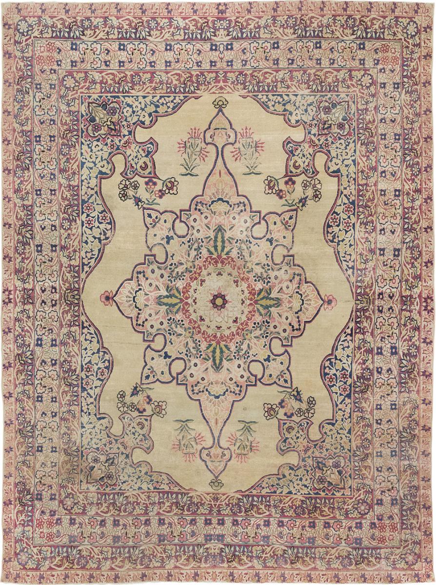 Persian Rug Kerman Lavar Antique 12'2"x9'1" 12'2"x9'1", Persian Rug Knotted by hand