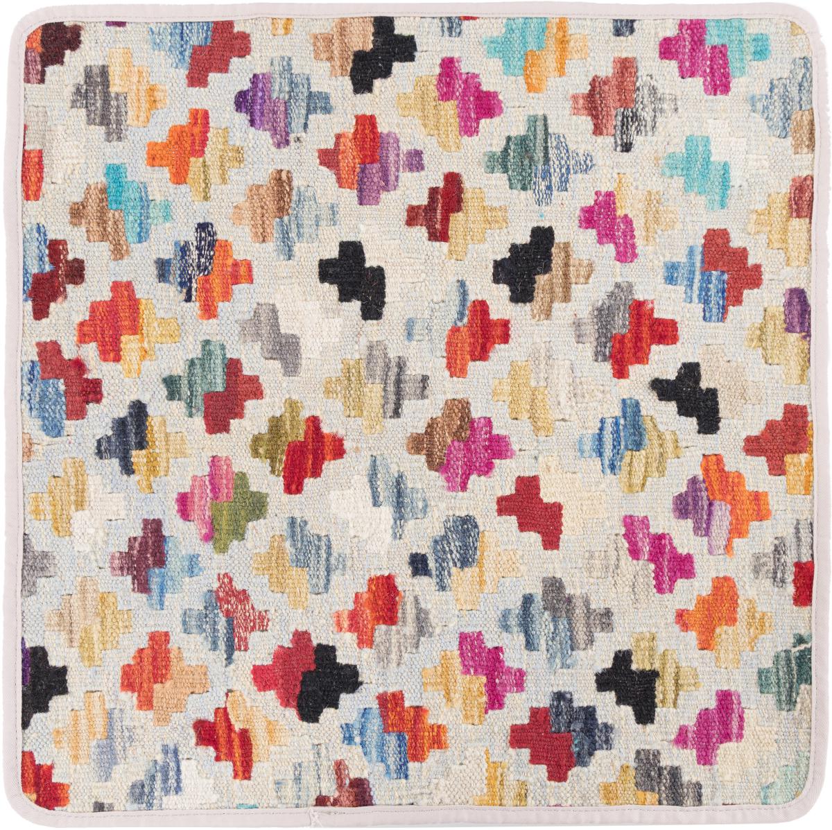 Afghanischer Teppich Kelim Afghan Kissenbezug 50x50 50x50, Perserteppich Handgeknüpft