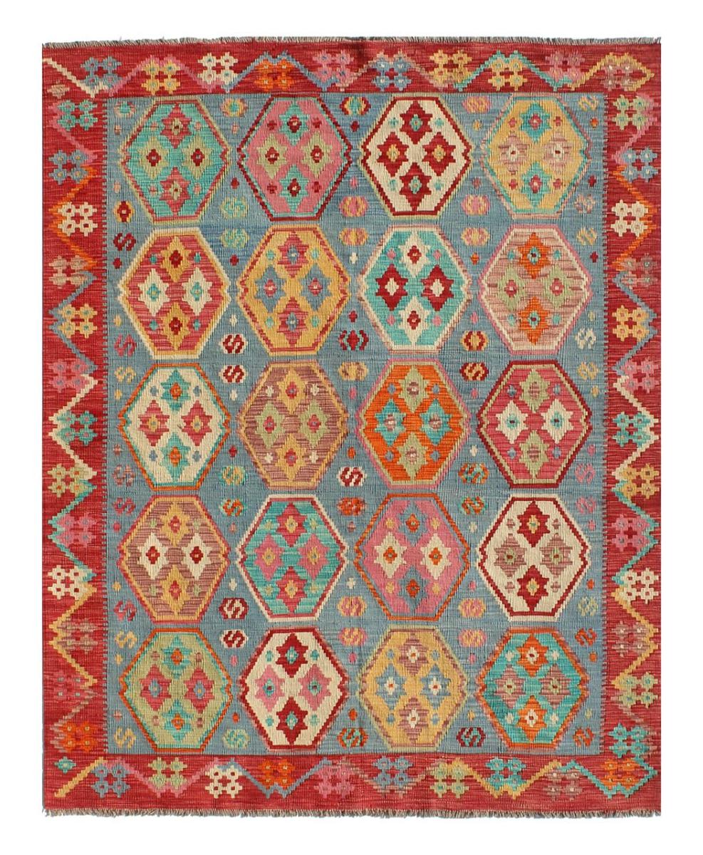 Afghan rug Kilim Afghan 8'3"x6'0" 8'3"x6'0", Persian Rug Woven by hand