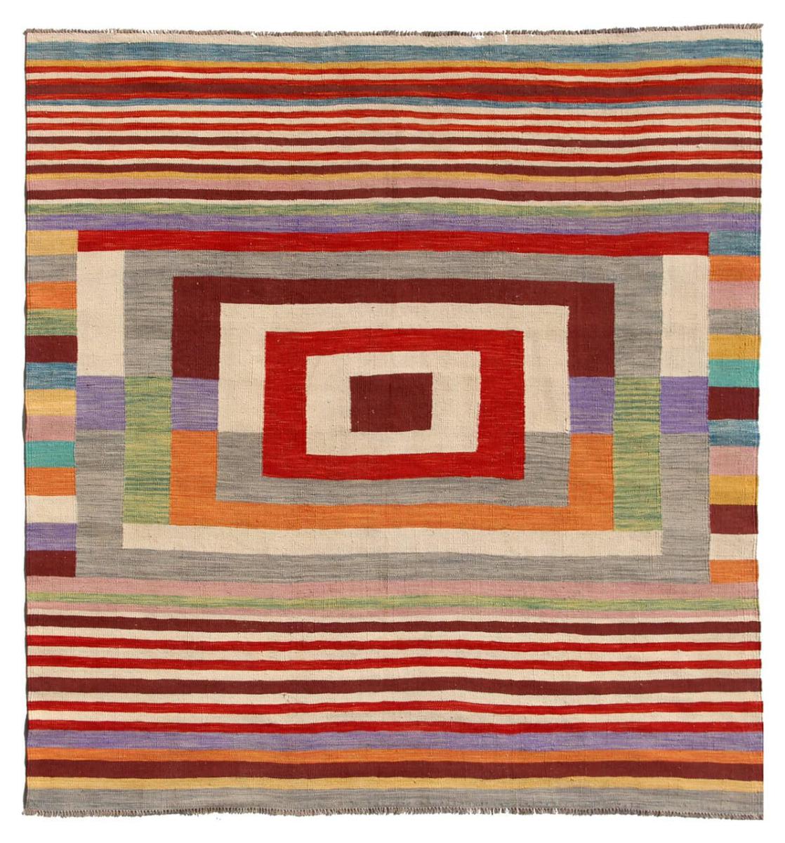 Alfombra afgana Kilim Afghan Edition 202x196 202x196, Alfombra persa Tejido a mano