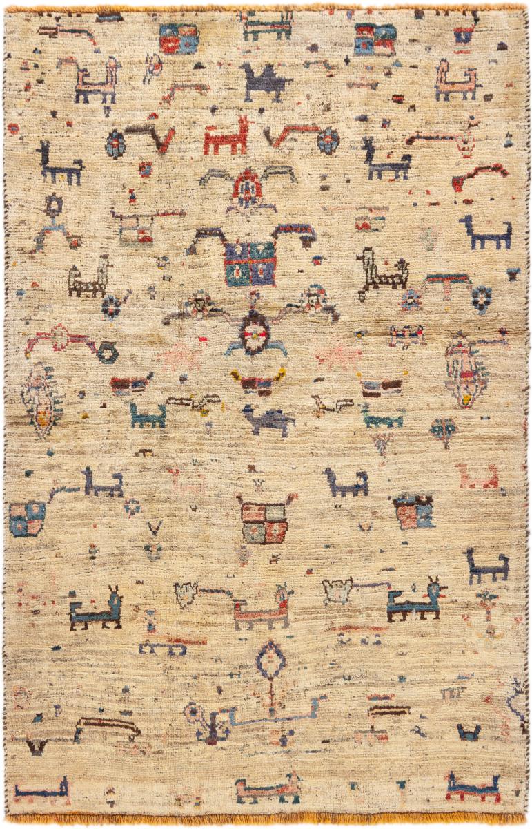 Persian Rug Persian Gabbeh Ghashghai 187x121 187x121, Persian Rug Knotted by hand