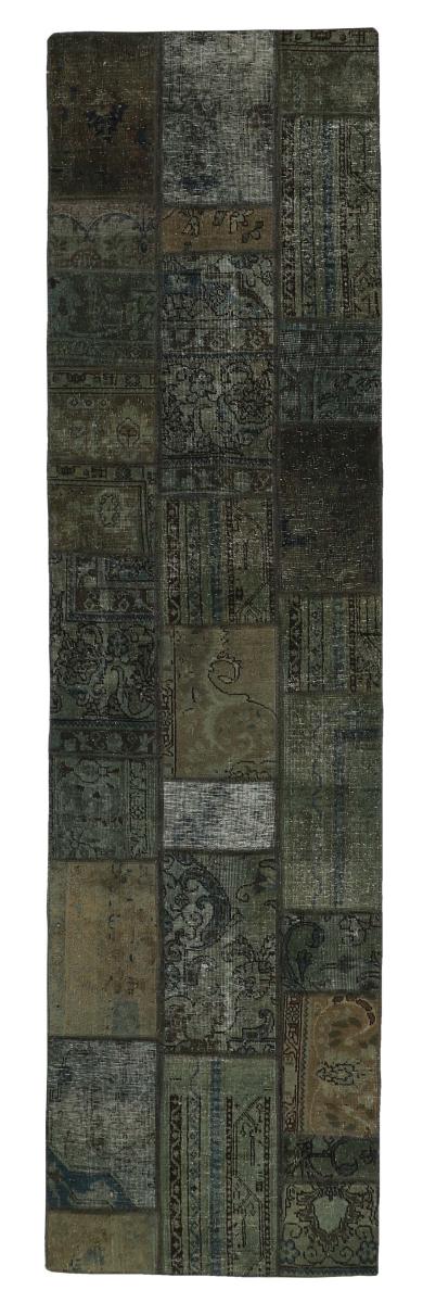 Persian Rug Patchwork 311x86 311x86, Persian Rug Knotted by hand