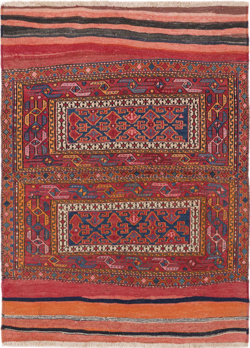 Persisk tæppe Kelim Patchwork 150x107 150x107, Persisk tæppe Håndvævet