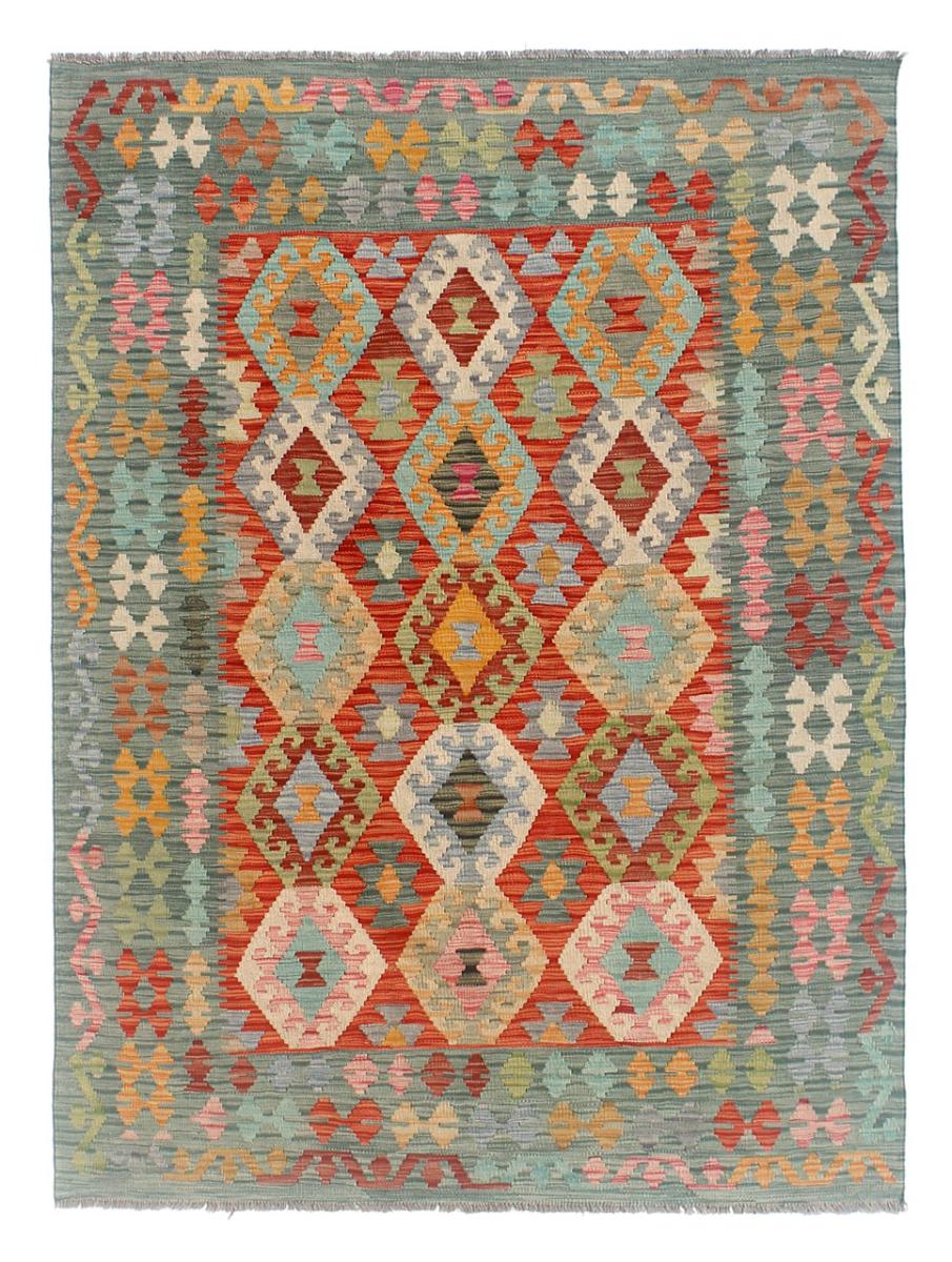 Afghan rug Kilim Afghan 6'11"x5'1" 6'11"x5'1", Persian Rug Woven by hand