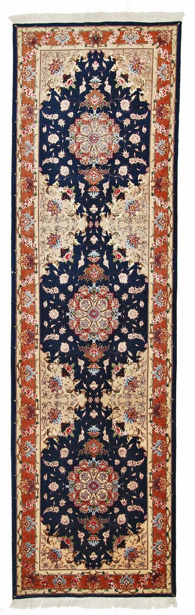 Tapis persan Tabriz 50Raj 10'2"x2'8" 10'2"x2'8", Tapis persan Noué à la main