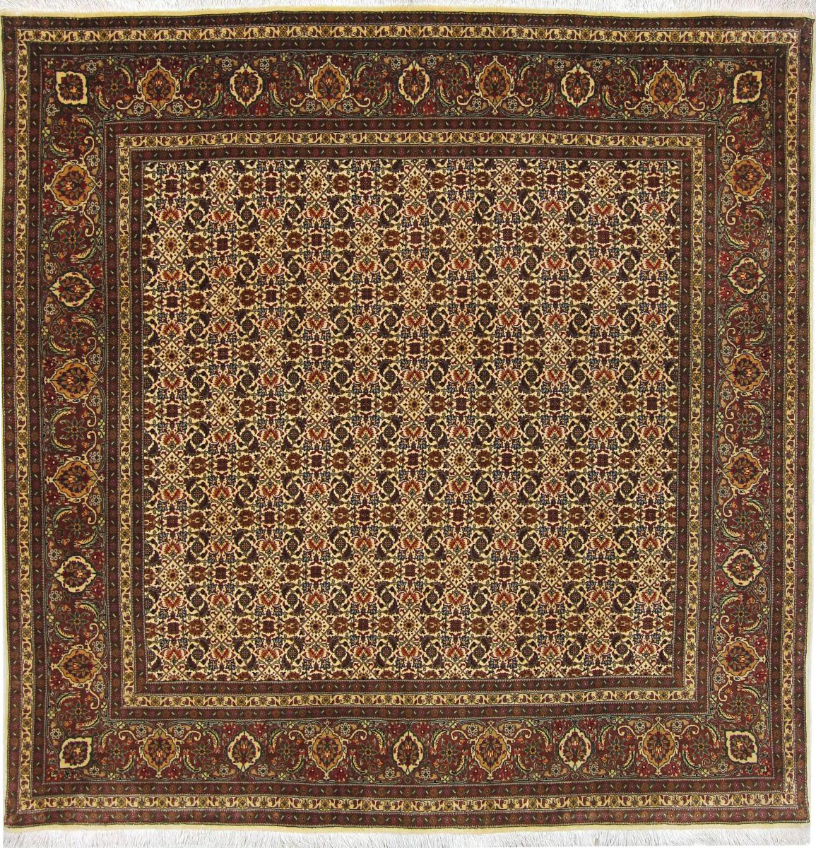 Tapete persa Tabriz 50Raj 199x198 199x198, Tapete persa Atado à mão