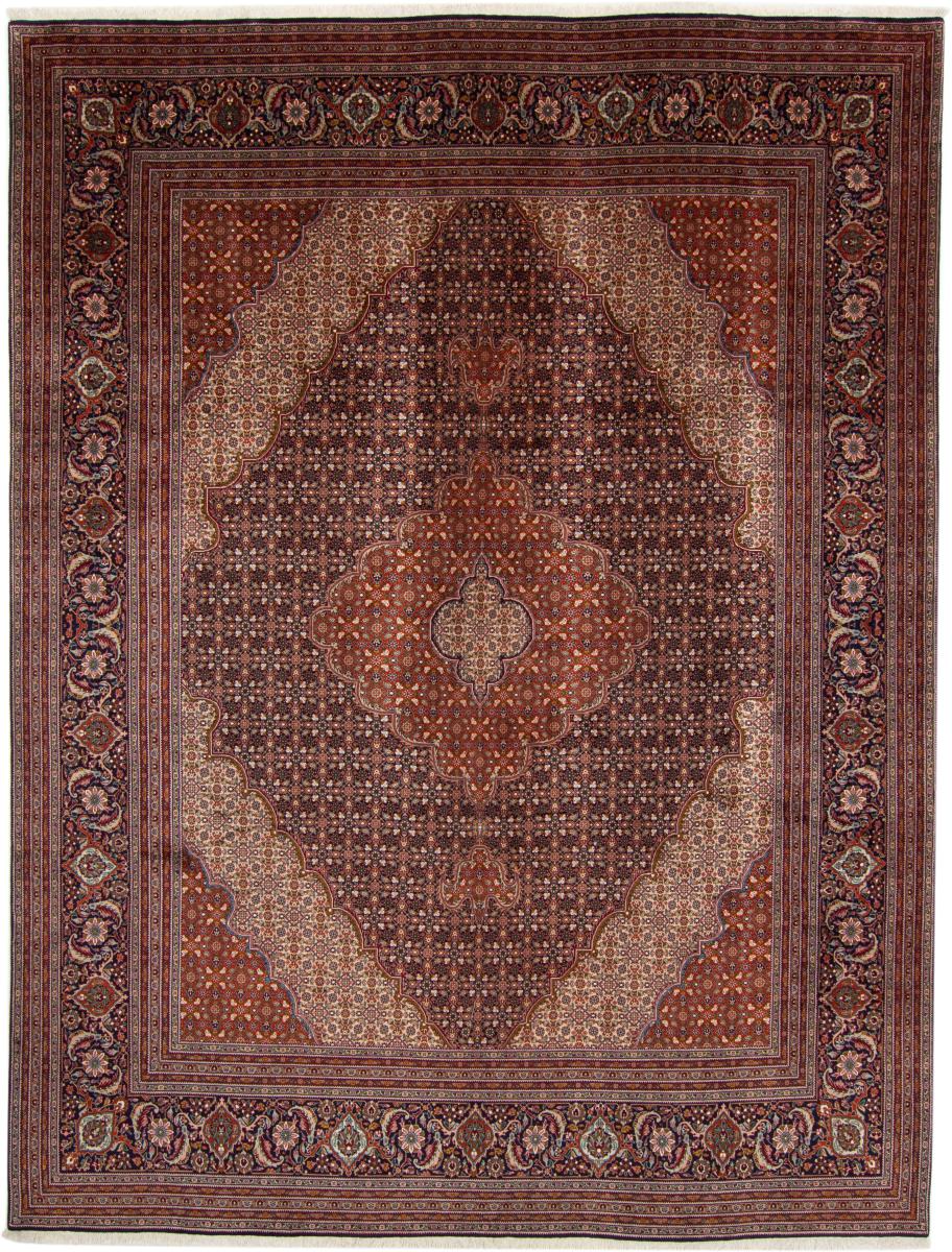 Tapete persa Tabriz 50Raj 12'9"x9'9" 12'9"x9'9", Tapete persa Atado à mão