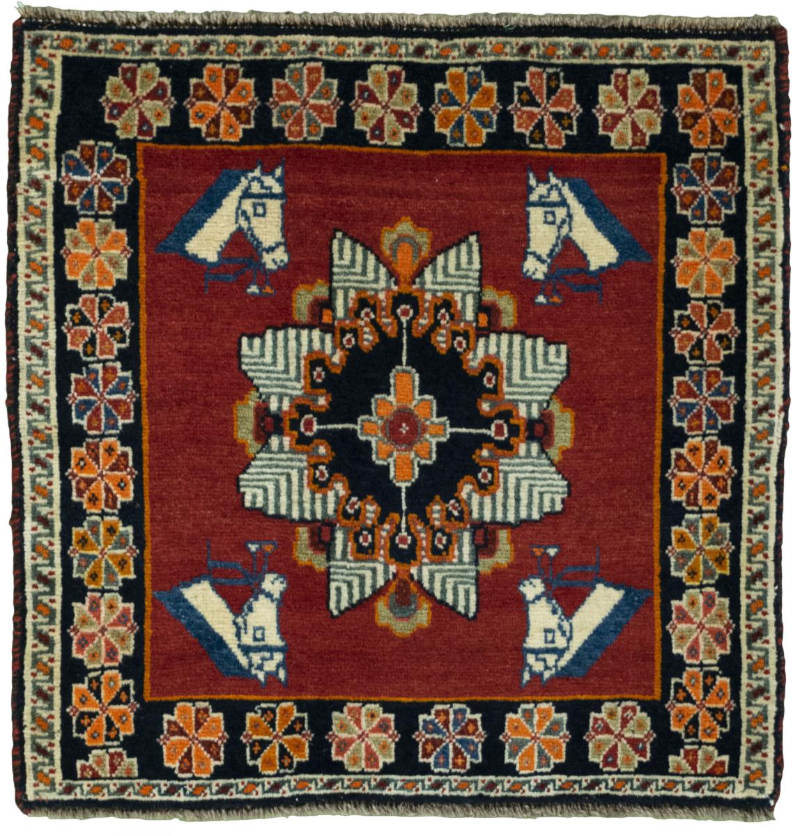 Tapis persan Shiraz 61x61 61x61, Tapis persan Noué à la main