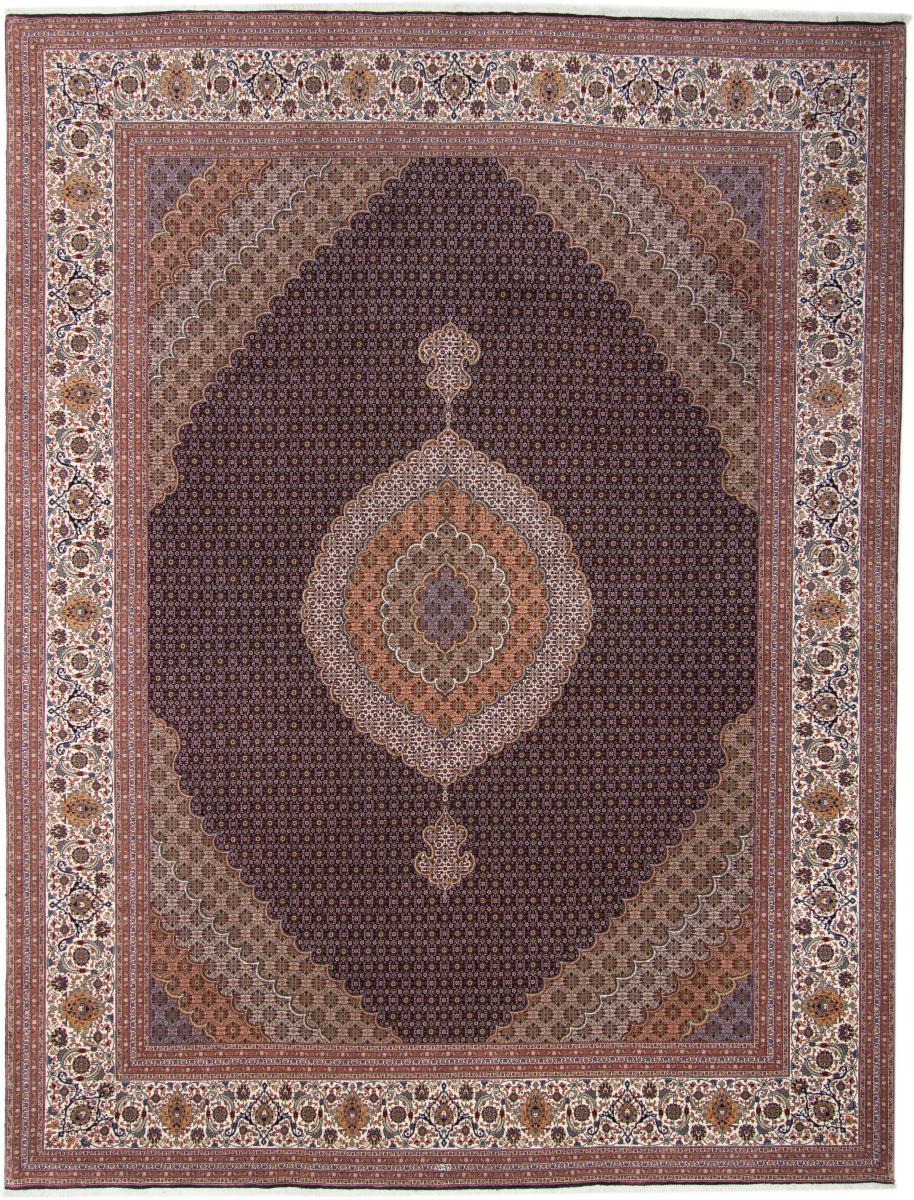 Tapete persa Tabriz 50Raj 12'11"x9'11" 12'11"x9'11", Tapete persa Atado à mão