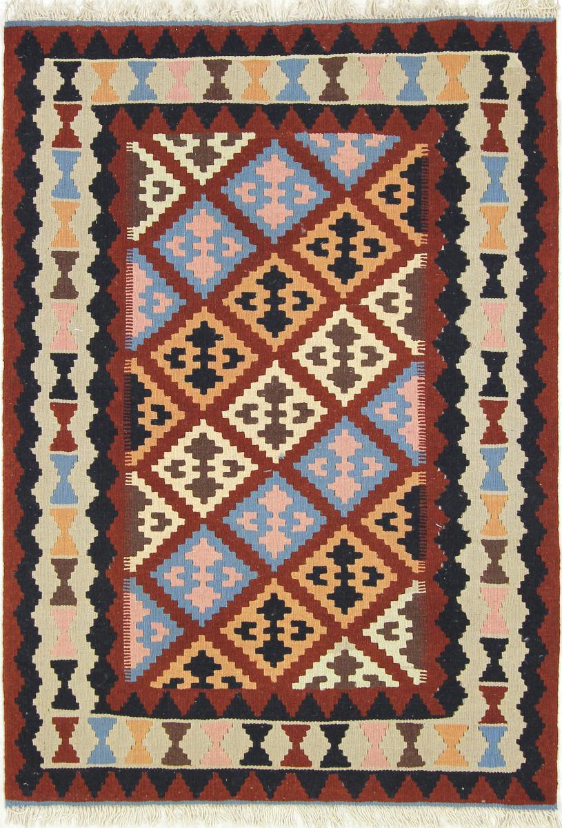 Tapete persa Kilim Fars 4'10"x3'3" 4'10"x3'3", Tapete persa Tecido à mão