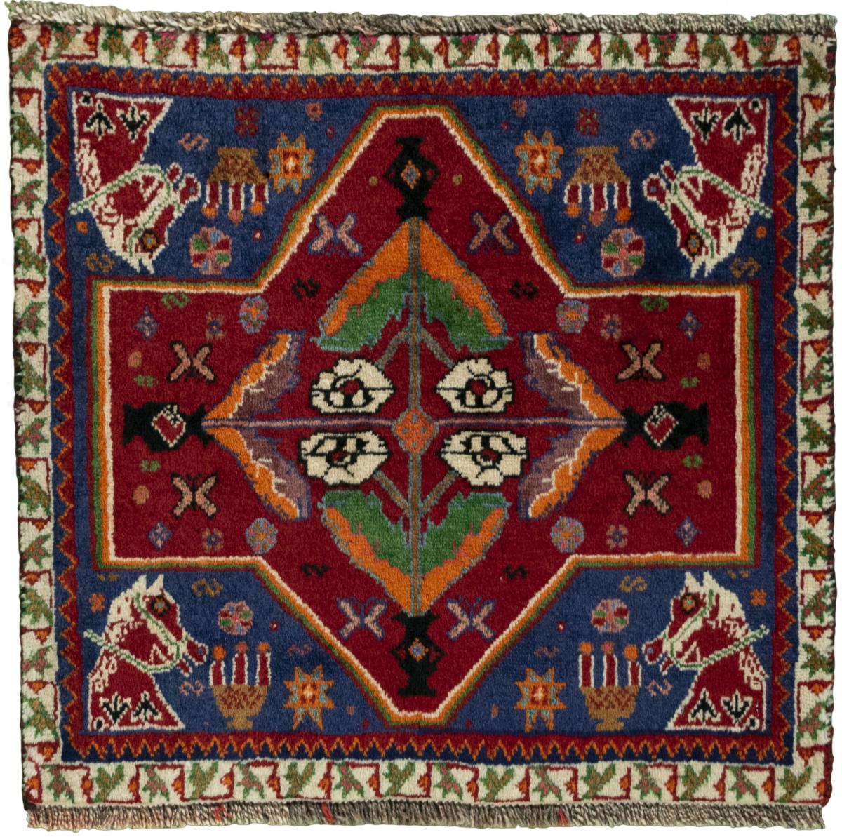 Tappeto persiano Shiraz 58x59 58x59, Tappeto persiano Annodato a mano