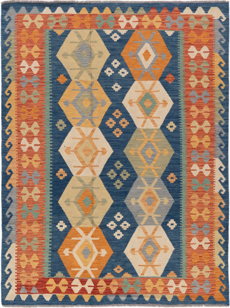 Afghansk tæppe Kelim Afghan 203x151 203x151, Persisk tæppe Håndvævet