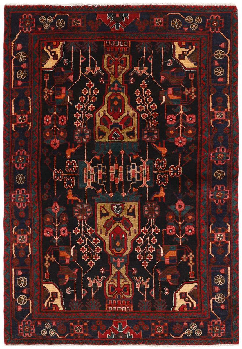 Persian Rug Nahavand 6'8"x4'6" 6'8"x4'6", Persian Rug Knotted by hand